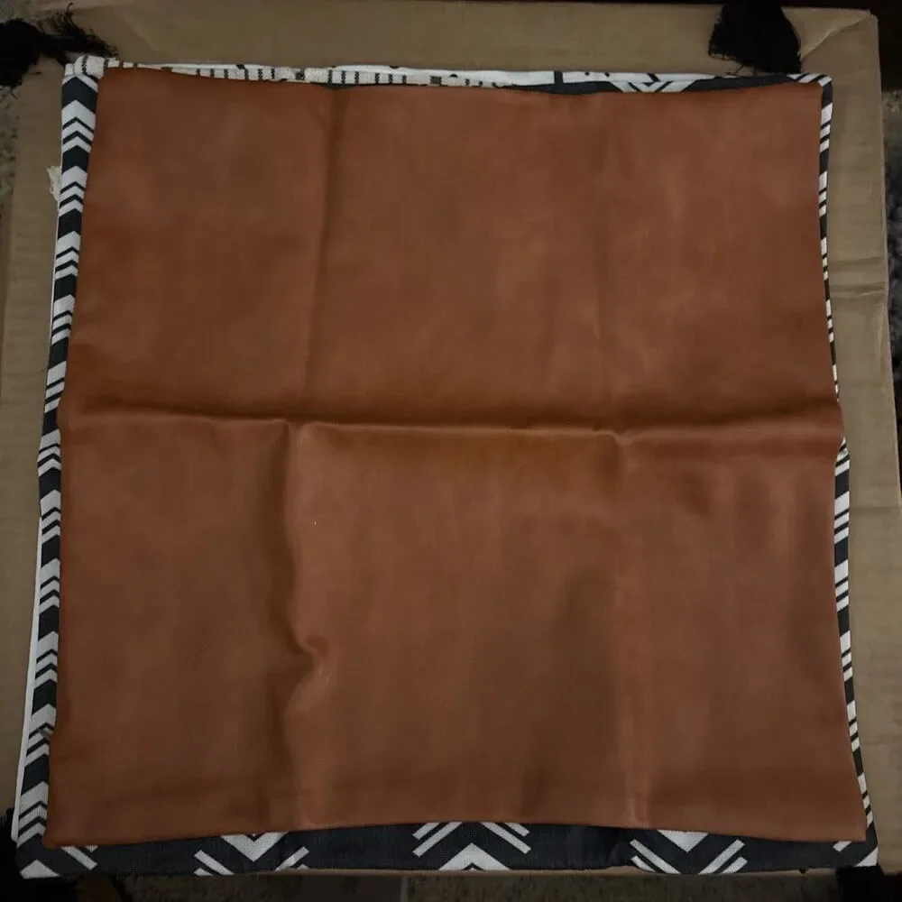 Set of 4 Decorative Pillow Covers – Modern Boho – 17.5 Inch – Mixed Textures